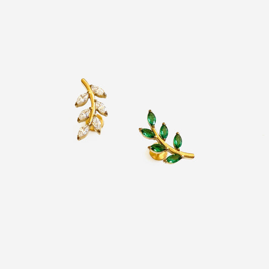 16G Titanium Gold Leaf Flat Back Stud