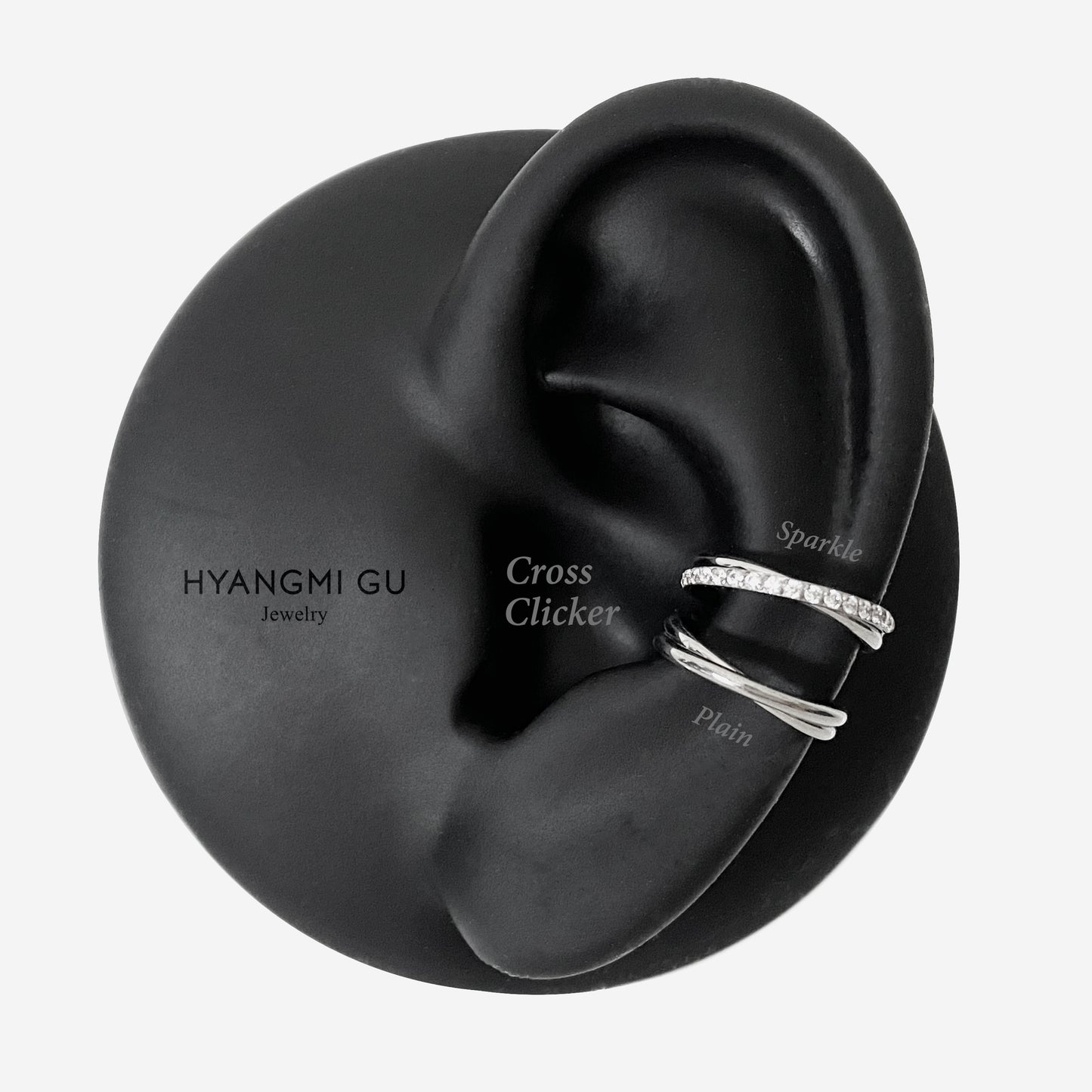 16G Titanium Silver Cross Clicker Hoop