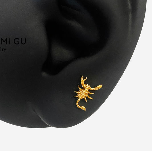 16G Titanium Scorpion Flat Back Stud